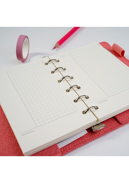 Cornell Tarzı A7 A7 Gevşek Yapraklı Defter Dolum Spiral Bağlayıcı Planlayıcı Iç Sayfa Kağıt Içi Süt Ürünleri Haftalık Aylık Plan Yapılacaklar Çizgi Nokta Izgarası (Yurt Dışından) fırsatları