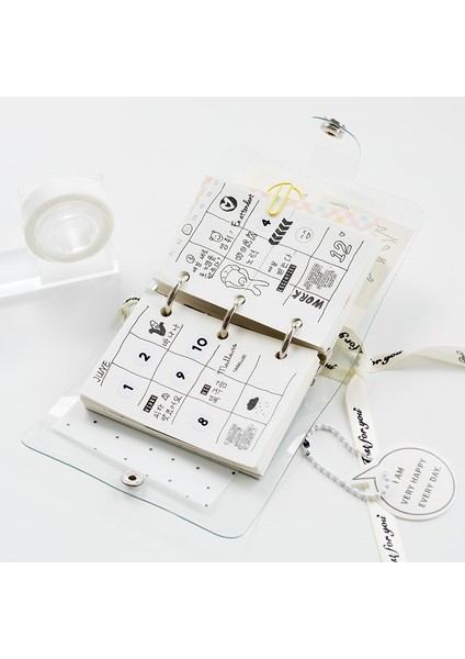 Bugün Stil Mini Boyut Mze Temizle 3 Halka Gevşek Yapraklı Defter Okul Malzemeleri Öğrenci Dıy Halka Binder Planlayıcı Kevinsasa El Sanatları Tarafından Sunulan Sevimli (Yurt Dışından)