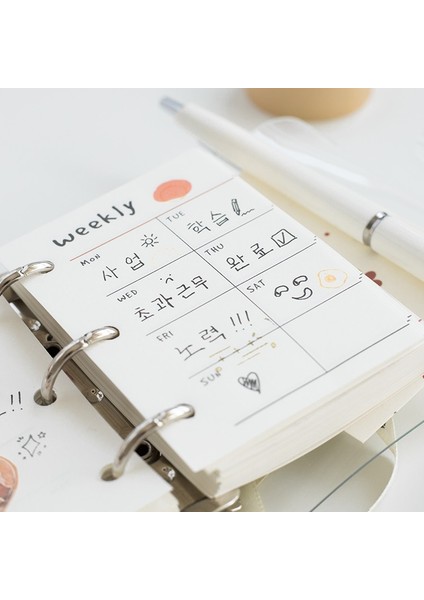 Bugün Stil Mini Boyut Mze Temizle 3 Halka Gevşek Yapraklı Defter Okul Malzemeleri Öğrenci Dıy Halka Binder Planlayıcı Kevinsasa El Sanatları Tarafından Sunulan Sevimli (Yurt Dışından)