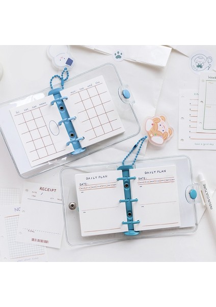 Bugün Stil Mini Boyut Mze Temizle 3 Halka Gevşek Yapraklı Defter Okul Malzemeleri Öğrenci Dıy Halka Binder Planlayıcı Kevinsasa El Sanatları Tarafından Sunulan Sevimli (Yurt Dışından)