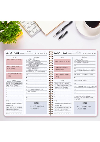 A5 B5-Pembe Stili Günlük Planlayıcı Defterler Ajanda Kırtasiye Randevu Planlayıcı, Yapılacaklar Listesi, Yemekler, Saatlik, Öncelikli Öncelikler, Notlar (Yurt Dışından) fiyatları