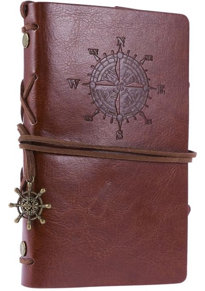 Açık Kahverengi Tarzı Vintage Deri Kapak Defter Boş Günlüğü Retro Korsan Tasarım Kağıt Not Defteri Değiştirilebilir Gezgin Not Defteri Kırtasiye Malzemeleri (Yurt Dışından)