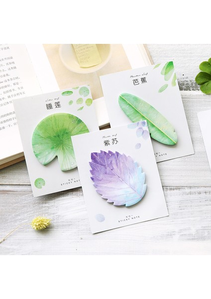E Stili Ack Mini Doğal Bitki Yaprak Yapışkan Not Bloknot Not Planlayıcısı Sticker Japon Kırtasiye Okul Ofis Malzemeleri (Yurt Dışından) fiyatları