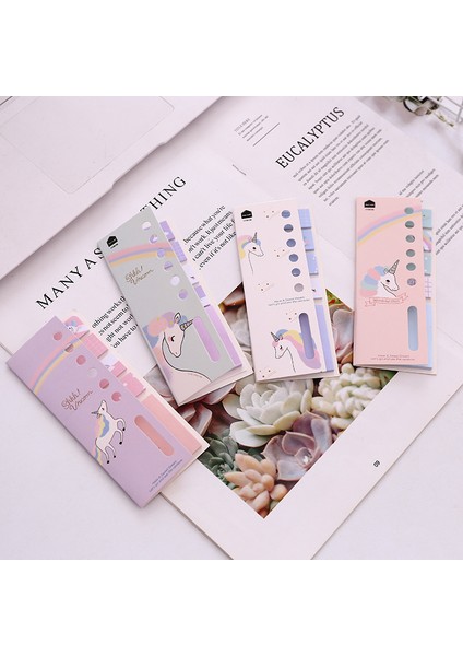 Mor Tarzı Kawaii Karikatür Gökkuşağı Unicorn Yapışkan Notlar Bloknot Günlüğü Sabit Gevreği Karalama Defteri Dekoratif Sevimli N Kez Yapışkan (Yurt Dışından) indirimleri