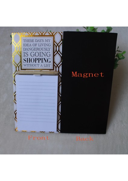 Altın Bellek Listeleri Stili Buzdolabı Market Alışveriş Listesi Için Manyetik Not Defterleri ve Kalem Seti Oem ile Bloknot Başına Hatırlatıcılar (Yurt Dışından) indirimleri