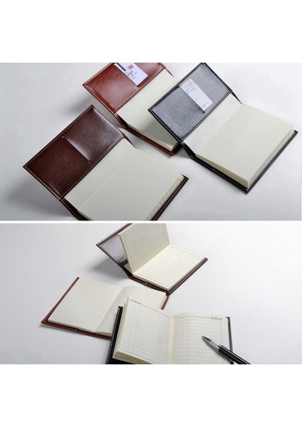 No.2 Tarzı 1 Adet x Mini Iş Dizüstü Mini Cep Dizüstü Taşınabilir Dergi Günlüğü Kitap Pu Deri Kapak Not Pedleri Yeni (Yurt Dışından)