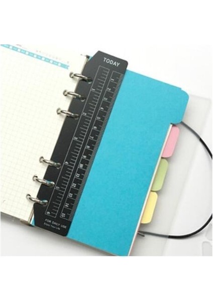 Siyah Stil A4 Cetvel A4 B5 A5 A6 A7 Pp Mat Buzlu Planlayıcı Gündem Dokibook 6 Delikli Gevşek Yaprak Spiral Defter Düzenleyici (Yurt Dışından)