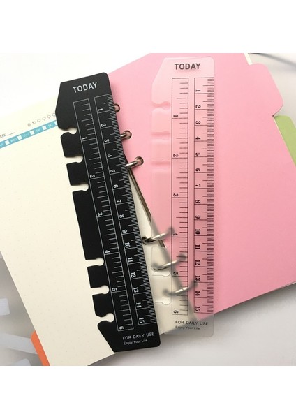 Siyah Stil A4 Cetvel A4 B5 A5 A6 A7 Pp Mat Buzlu Planlayıcı Gündem Dokibook 6 Delikli Gevşek Yaprak Spiral Defter Düzenleyici (Yurt Dışından)