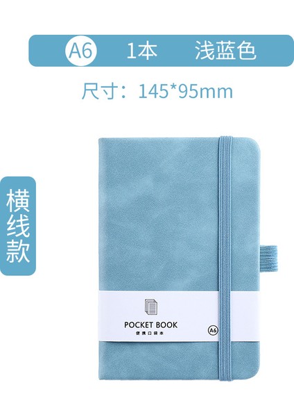 A6 Açık Mavi Stil Mini Cep A7 Ciltli Defter Günlüğü Dergisi Retro Eet Kalınlaşmak Bloknot Günlük Haftalık Planlayıcısı Defter Okul Kırtasiye (Yurt Dışından)