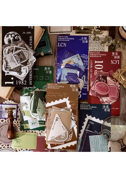 B Tarzı Journamm Vintage Damga Bloknotlar Serisi Çıkartmalar Deco Kırtasiye Lomo Kartları Için Kraft Kağıt Okul Kırtasiye Yapışkan Notlar (Yurt Dışından) fiyatları