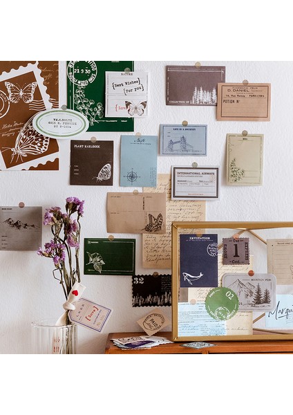 B Tarzı Journamm Vintage Damga Bloknotlar Serisi Çıkartmalar Deco Kırtasiye Lomo Kartları Için Kraft Kağıt Okul Kırtasiye Yapışkan Notlar (Yurt Dışından) indirimleri