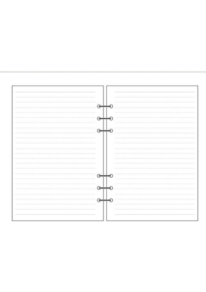 Çizgi Stili A5 A5 A6 A7 Gevşek Yaprak Defter Dolum Spiral Bağlayıcı Planlayıcı Iç Sayfa Kağıt Içi Mandıra Haftalık Aylık Plan Yapılacaklar Çizgi Nokta Izgarası (Yurt Dışından)