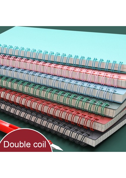 Siyah Stil A4 Morandi Bobin Spiral A5A4B5 Günlüğü Defter Izgara Kağıdı Günlük Haftalık Planlayıcı Gündem Not Defteri Okul Ofis Malzemeleri Kırtasiye (Yurt Dışından) modelleri