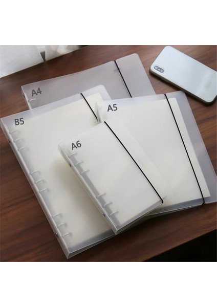A7 Stili 1 Adet A5 A6 A7 Buzlu Gevşek Yapraklı Klasör 6 Halka Bağlayıcı Defter Günlüğü B5 Planlayıcısı Ofis Öğrenci Kırtasiye Ofis Malzemeleri (Yurt Dışından)