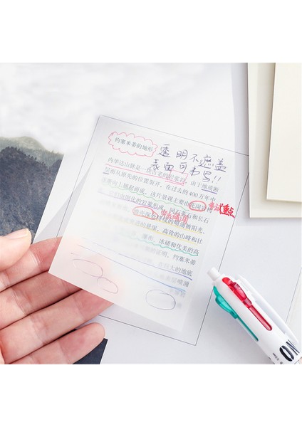 F Stili Şeffaf Bloknotlar Basit Stil Yapışkan Notlar Dıy Scrapbooking Planlayıcısı Dergisi Süslemeleri Ofis Mesaj Notları (Yurt Dışından)
