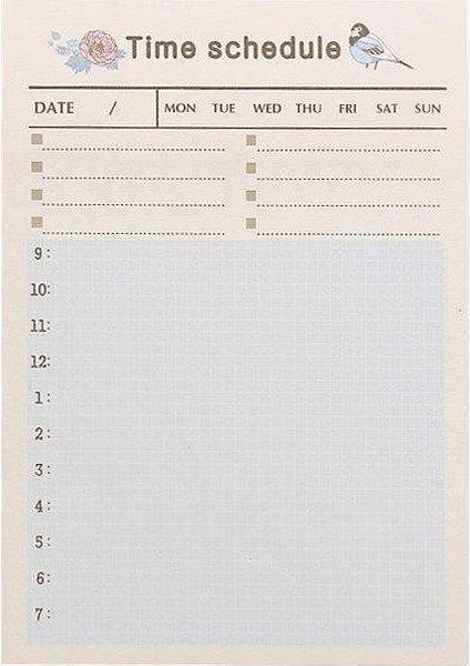 Bir Stil 60 Sayfalık Yaratıcı Günlük Haftalık Plan Bloknot Yapılacaklar Listesi Zaman Yapışkan Not Takvimi Ofis ve Okul Malzemeleri Kırtasiye (Yurt Dışından)