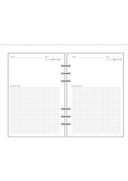 Tarih Stili A6 A5 A6 A7 Gevşek Yaprak Defter Dolum Spiral Bağlayıcı Planlayıcı Iç Sayfa Kağıt Içi Mandıra Haftalık Aylık Plan Yapılacaklar Çizgi Nokta Izgarası (Yurt Dışından)