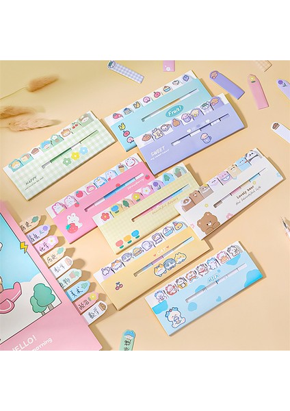 NO.174 Tarzı Lolo Sevimli Kedi Serisi Kendinden Yapışkanlı Notlar Öğrenci Mesajı Etiket N Kez Bloknot Scrapbooking Okul Etiketi Kırtasiye (Yurt Dışından) fırsatları