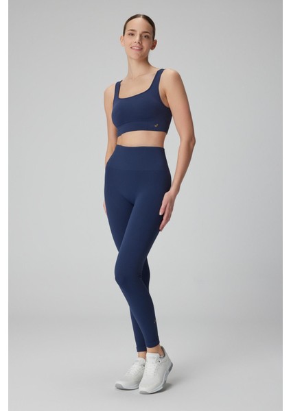 Holly Petek Desenli Yüksek Bel Tayt Lacivert fiyatları