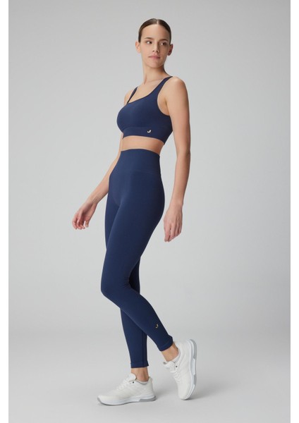 Holly Petek Desenli Yüksek Bel Tayt Lacivert modelleri