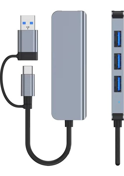 BYL-2013TU 4 In 1 Usb-A & Type-C USB Hub USB Çoğaltıcı	