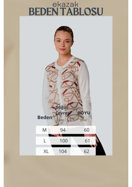 Kristal Zincir Baskılı Luxury Triko Örme Hırka indirimleri
