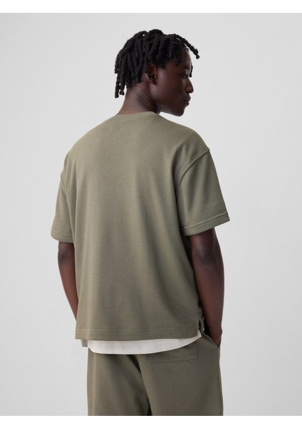 Erkek Haki Gap Nyc Arch Logo T-Shirt