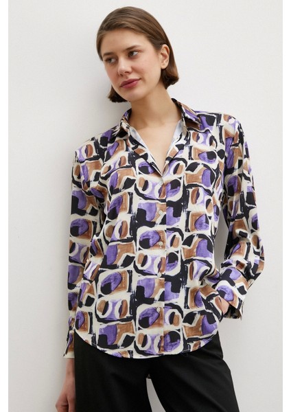 Van Gogh Desenli Gömlek Mor fiyatları