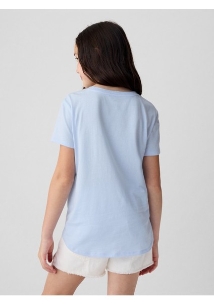 Kız Çocuk Mavi Flippy Grafikli T-Shirt