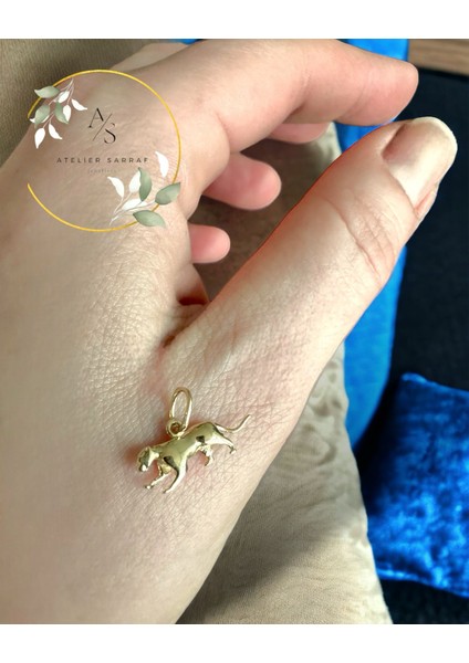 14 Ayar Kaplan Figürlü Charm Altın Kolye Ucu