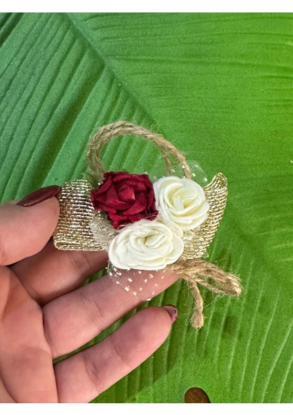 7x4 cm 3 Lüllü Tasarım Kabartma Broş Yaka Iğnesi Türban Giyim Aksesuarı