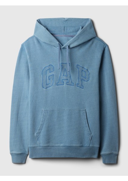Erkek Mavi Gap Logo Fleece Sweatshirt