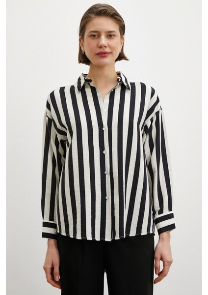 Robalı Çizgili Gömlek Siyah fiyatları