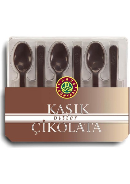 Bitter ve Sütlü Kaşık Çikolata 6 x 8 gr x 4 Adet