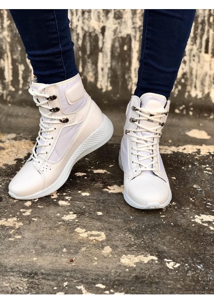BA0600 Bağcıklı Beyaz Boksör Unisex Spor Postal Bot fiyatları