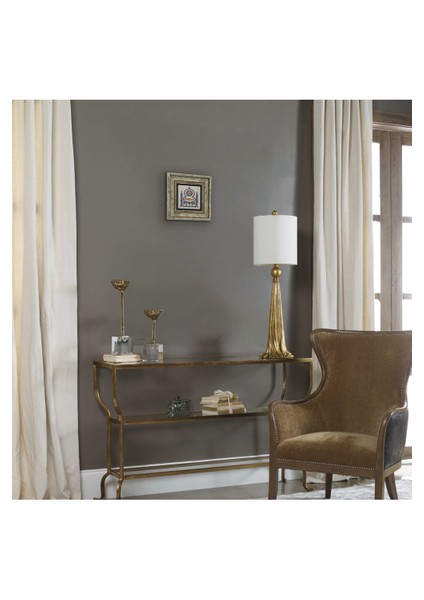 Sarı Kelime-I Şehadet Baskılı Doğaltaş Tablo 20CMX20 cm KH-057