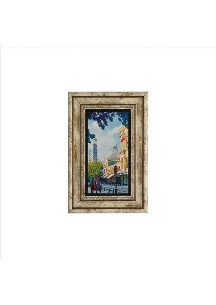 Çok Renkli Çemberlitaş Baskılı Doğaltaş Tablo 20CMX30CM DRT-015