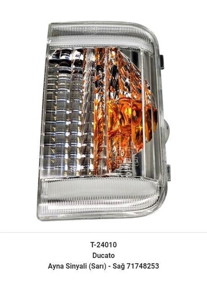 Ayna Sinyali Sarı Sağ Fiat Ducato