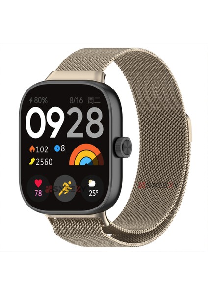 Xiaomi Redmi Watch 4 Uyumlu Woven Wire Tasarım Metal Hasır Kordon