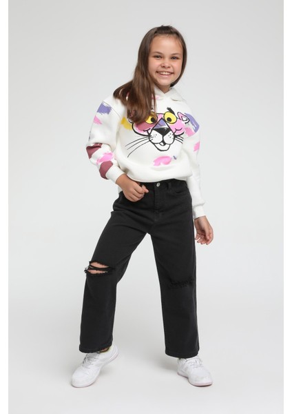 Kız Çocuk Kapişonlu Sweatshirt