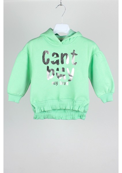Kız Çocuk Salash Kesim Kapişonlu Sweatshirt