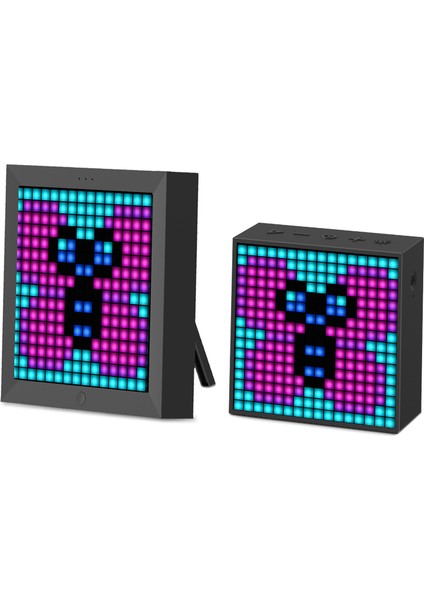 Timebox Evo Bluetooth Hoparlör ve Pixoo Pixel LED Ekran Seti