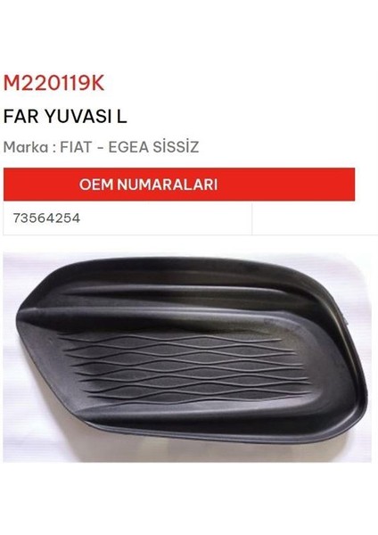 Sis Far Yuvası Sol Sissiz Egea