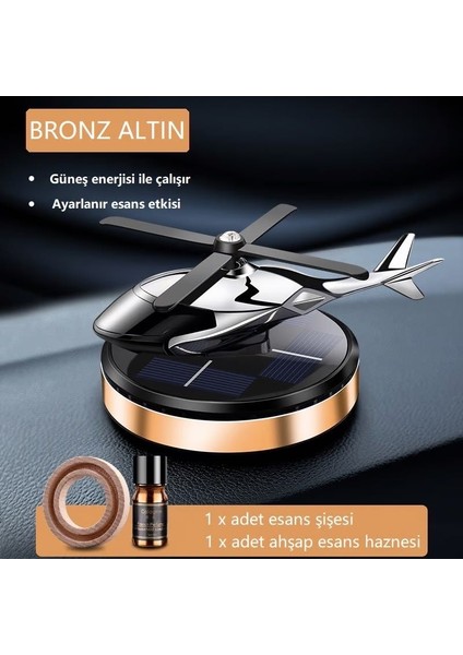 Oto Parfüm Helikopter - Bronz Altın