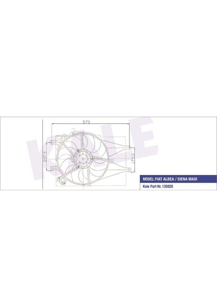 Fan Motoru Palio / Albea / Siena Maxi 1.2 (Ac) Davlumbazlı