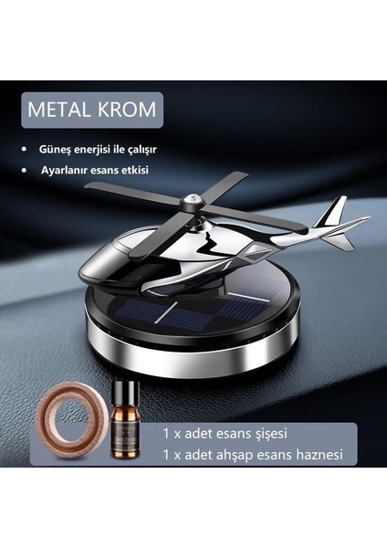 Oto Parfüm Helikopter - Metal Krom