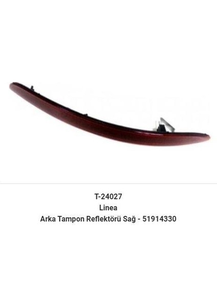 Arka Tampon Reflektörü Sağ Fiat Linea