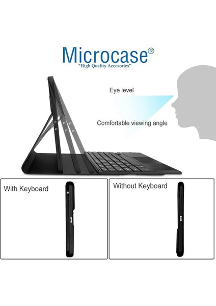 Samsung S8 Ultra - S9 Ultra 14.6 Inç Tablet Için Bluetooth Touchpad Klavye + Standlı Kılıf - BKK18