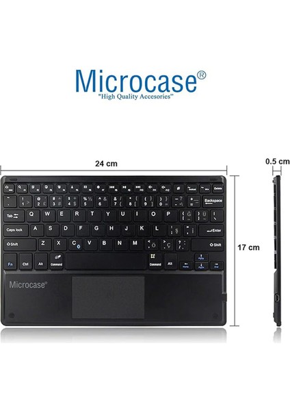 Samsung S8 Ultra - S9 Ultra 14.6 Inç Tablet Için Bluetooth Touchpad Klavye + Standlı Kılıf - BKK18