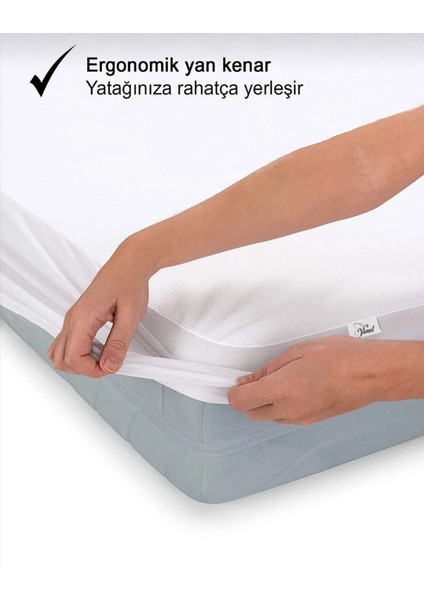 120 x 200CM Ölçüsünde Mıcro Fitedd Yatak Koruyucu Alez Yüzde Yüz Sıvı Geçirmez Yatak Alezi Tek Kışılık Alez Çarşaf Beyaz Renk Alez Lastikli Çarşaf fırsatları